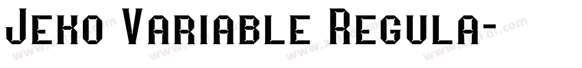 Jeko Variable Regula字体转换